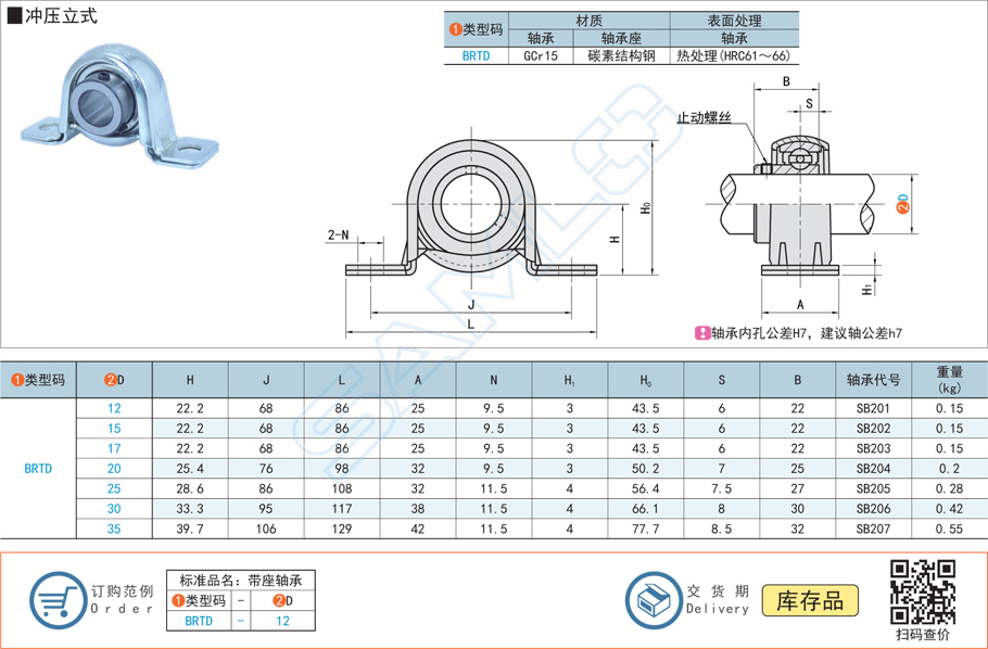 轴承，表球面轴承，自调心轴承